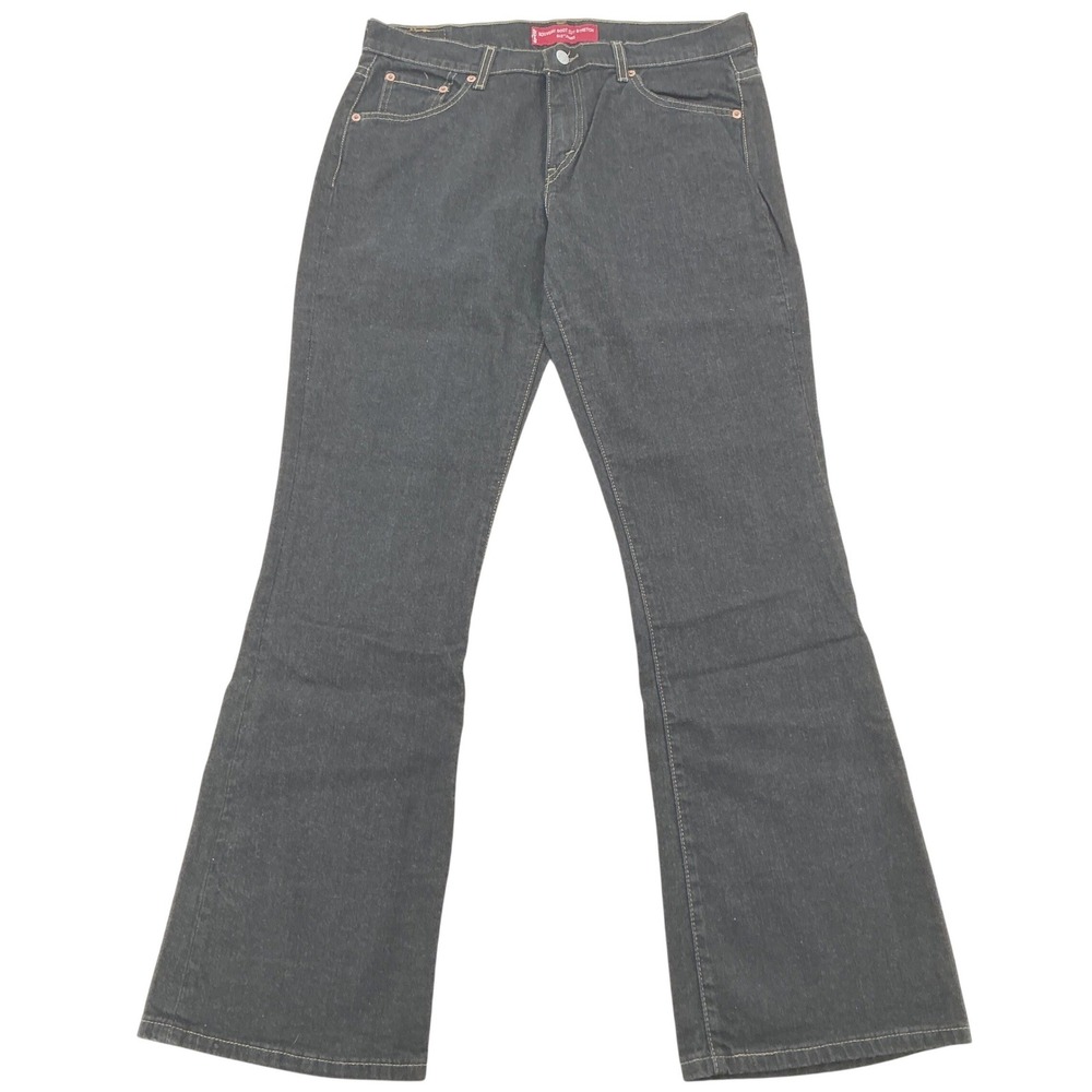 Levi's 515 Jeans Womens 12 Black Nouveau Boot Cut Stretch Low Rise Y2K Indie